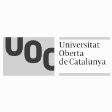 Logo de la Universitat Oberta de Catalunya en blanco y negre