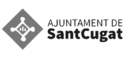 Logo de Ajuntament de Sant Cugat en escala de grises