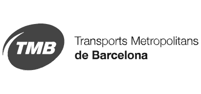 Logo de Transports Metropolitans de Barcelona TMB en escala de grises